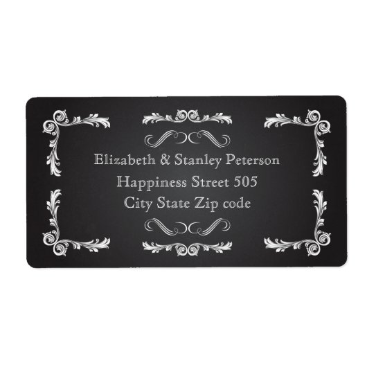 Chalkboard mit Vintager Rahmenhochzeit (Vorne)