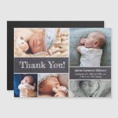 Chalkboard Modern Fotos Babydusche Danke Magneteinladung (Vorne/Hinten)