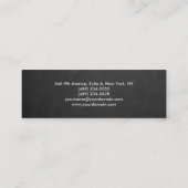 Chalkboard modern grau beruflich trendy schlicht mini visitenkarte (Rückseite)
