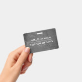 Chalkboard Modern Mein Name ist Ausweis (Handheld)