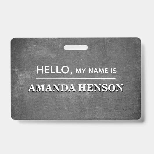 Chalkboard Modern Mein Name ist Ausweis (Front)