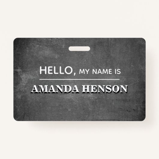 Chalkboard Modern Mein Name ist Ausweis (Vorderseite)