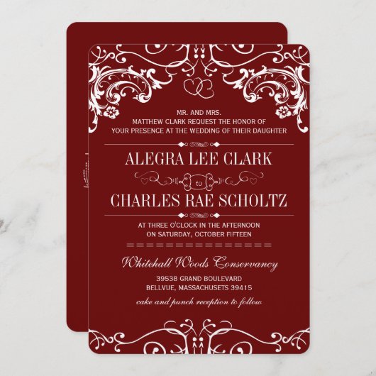 Chalkboard Moderne Vintage Typografie einladen Einladung (Vorne/Hinten)