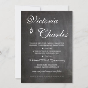 Chalkboard Moderne Vintage Typografie einladen Einladung