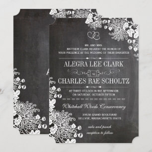 Chalkboard Moderne Vintage Typografie einladen Einladung
