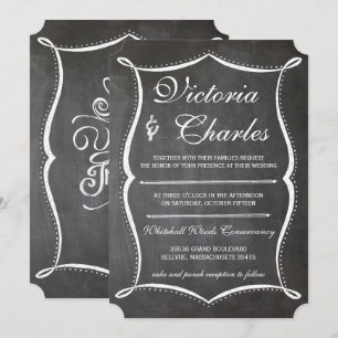 Chalkboard Moderne Vintage Typografie einladen Einladung