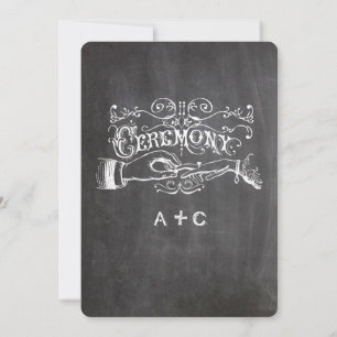 Chalkboard Moderne Vintage Typografie Einladungen