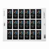 Chalkboard Modernes Foto Hochzeitswein Adressaufkleber (Vorne)