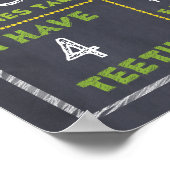 Chalkboard Monkey Meilensteine 1. Geburtstagsposte Poster (Ecke)