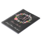 Chalkboard Monogram Brautparty Guestbook Notizblock (Linke Seite)