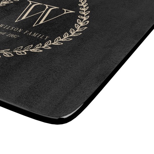 Chalkboard Monogram Schneidebrett (Ecke)