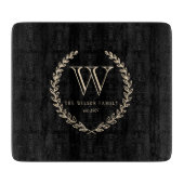 Chalkboard Monogram Schneidebrett (Vorderseite)