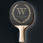 Chalkboard Monogram Tischtennis Schläger<br><div class="desc">Das Design der Monogramme im Chalkboard-Stil im Back- und Elfenbeinstil von Shelby Allison.</div>