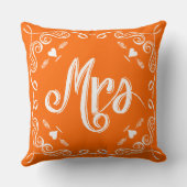 Chalkboard Mrs Brides Pillow Any Color Kissen (Rückseite)