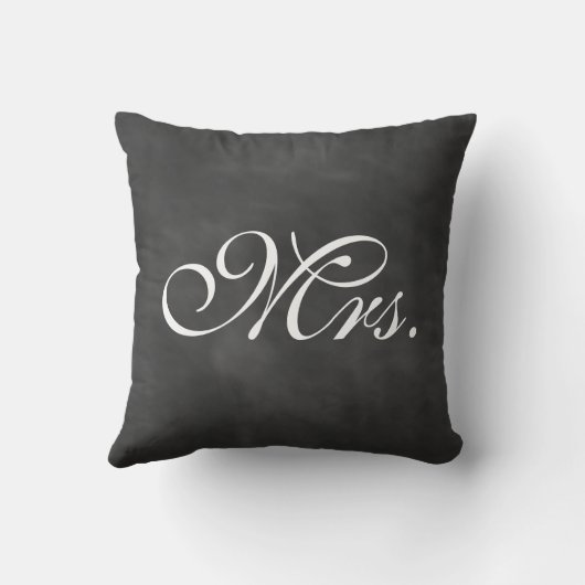 Chalkboard Mrs. Pillow Kissen (Rückseite)