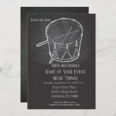 Chalkboard Music Concert Erwägungsgrund Einladung (Vorne/Hinten)