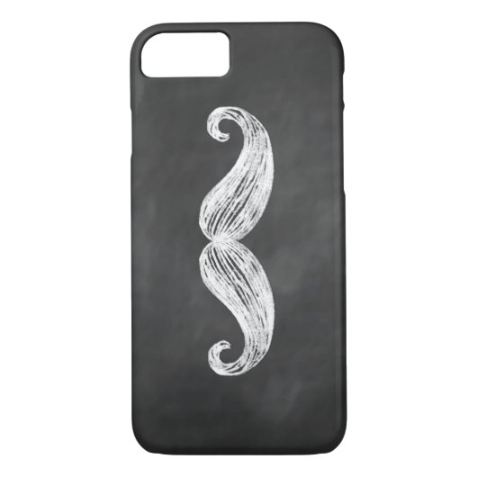 Chalkboard Mustache iPhone 7 Fall Case-Mate iPhone Hülle (Rückseite)