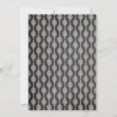 Chalkboard Mustache und Lippen Vintage schicke Hoc Einladung (Rückseite)