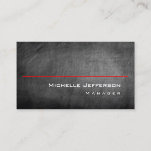 Chalkboard Muster Gray Red Strip Business Card Visitenkarte