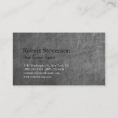 Chalkboard-Muster Real Anwesen Agent Business Card Visitenkarte (Rückseite)