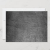 Chalkboard Muster Rett Datum Einladung Hochzeit (Rückseite)