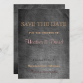 Chalkboard Muster Rett Datum Einladung Hochzeit (Vorne/Hinten)