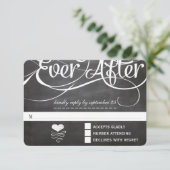 Chalkboard nach Initialen Typografie-UAWG RSVP Karte (Stehend Vorderseite)