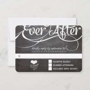 Chalkboard nach Initialen Typografie-UAWG RSVP Karte