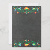 Chalkboard Nacho Average Dusche Blumen Einladung (Rückseite)