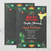 Chalkboard Nacho Average Dusche Blumen Einladung (Vorne/Hinten)