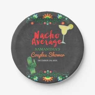 Chalkboard Nacho Average Dusche Blumen Pappteller