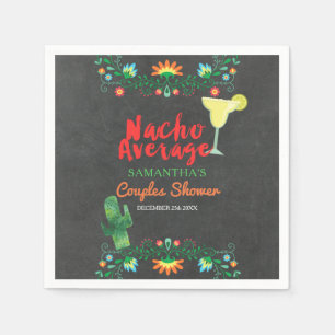 Chalkboard Nacho Average Dusche Blumen Serviette