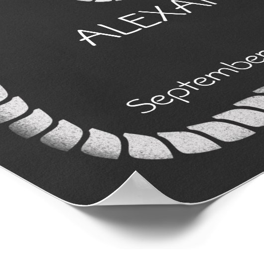 Chalkboard Nautical Wedding Poster (Ecke)