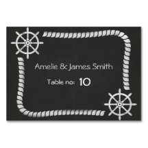 Chalkboard Nautical Wedding Seating Platzkarte