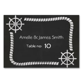 Chalkboard Nautical Wedding Seating Platzkarte Tischnummer
