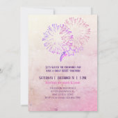 Chalkboard New Year's Party Invitation | Purple Einladung (Rückseite)
