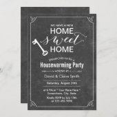 Chalkboard New Zuhause Sweet Zuhause Housewarming Einladung (Vorne/Hinten)