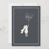 Chalkboard Niedlich Spring Pink Girl Bunny Baby Du Einladung (Rückseite)