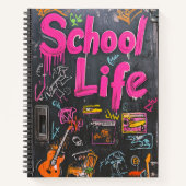 Chalkboard-Notebook "School Life" Notizblock (Vorderseite)
