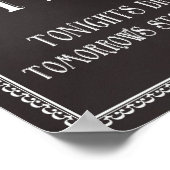 Chalkboard Open Bar Wedding Empfang Zeichen Poster (Ecke)