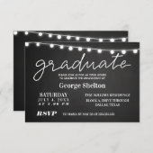 Chalkboard Open House Graduation Party Einladung (Vorne/Hinten)
