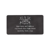 Chalkboard Our Beach Wedding Adressaufkleber (Vorne)