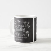 Chalkboard Our Beach Wedding Kaffeetasse (Vorderseite Links)
