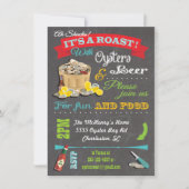 Chalkboard Oyster Roast Party Einladungen (Vorderseite)