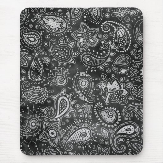 Chalkboard Paisley Mousepad (Vorne)