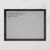 Chalkboard Palm Tree Beach Hochzeit Save the Date Ankündigungspostkarte (Rückseite)