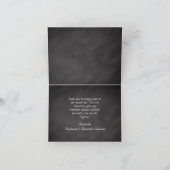 Chalkboard Palm Tree Beach Hochzeit Vielen Dank Dankeskarte (Innenseite)