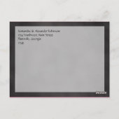 Chalkboard Palm Tree Beach Hochzeit Vielen Dank Postkarte (Rückseite)