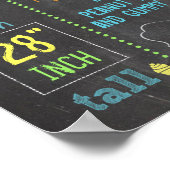 Chalkboard-Party personalisiertes Kindergeburtenpo Poster (Ecke)