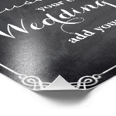 Chalkboard - Passen Sie Ihr eigenes Hochzeitszeich Fotodruck (Ecke)